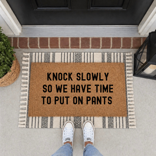Knock Slowly Door Mat